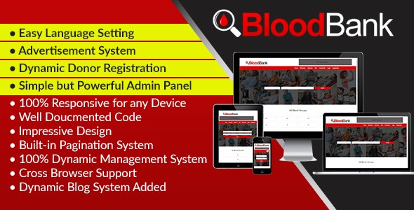 BloodBank – Dynamic Blood Bank Management Syestem Script
